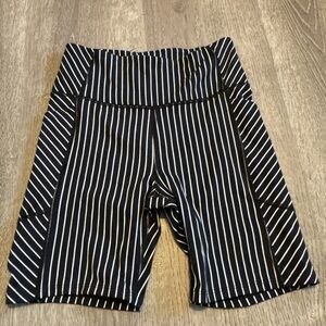 Striped Women's Bike Shorts
